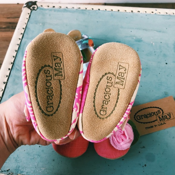 3pr Gracious May Baby Girl Shoes Booties Size 2 - Picture 3 of 6